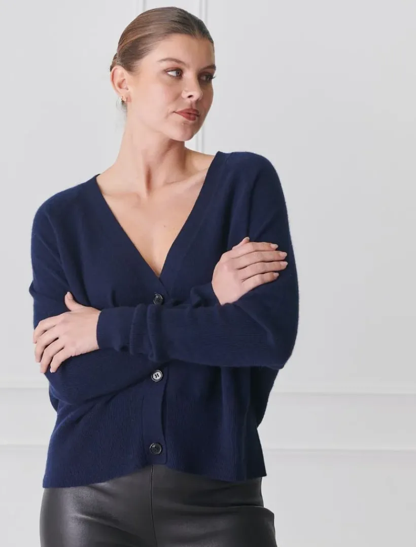 Knits And Jumpers*Zjoosh Collette Knit Cardigan Navy
