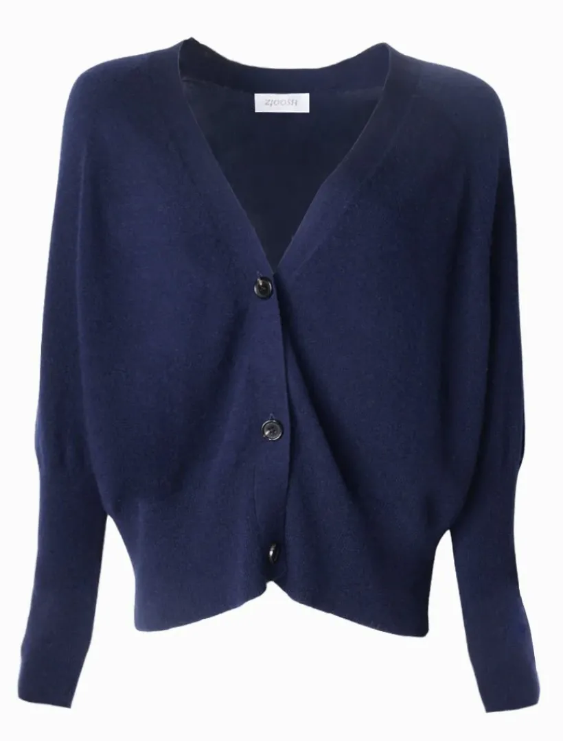 Knits And Jumpers*Zjoosh Collette Knit Cardigan Navy