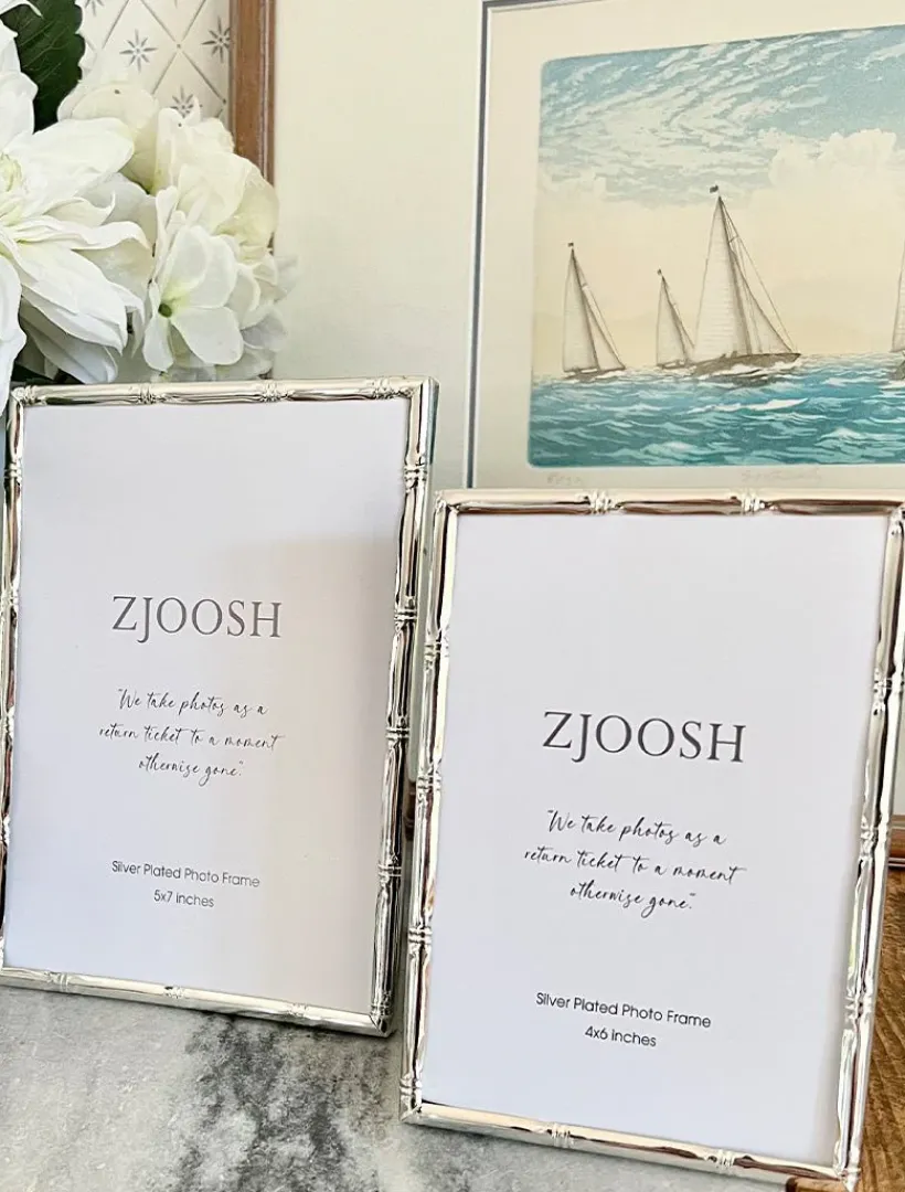 Photo Frames*Zjoosh Colonial Bamboo Photo Frame 5x7 Silver