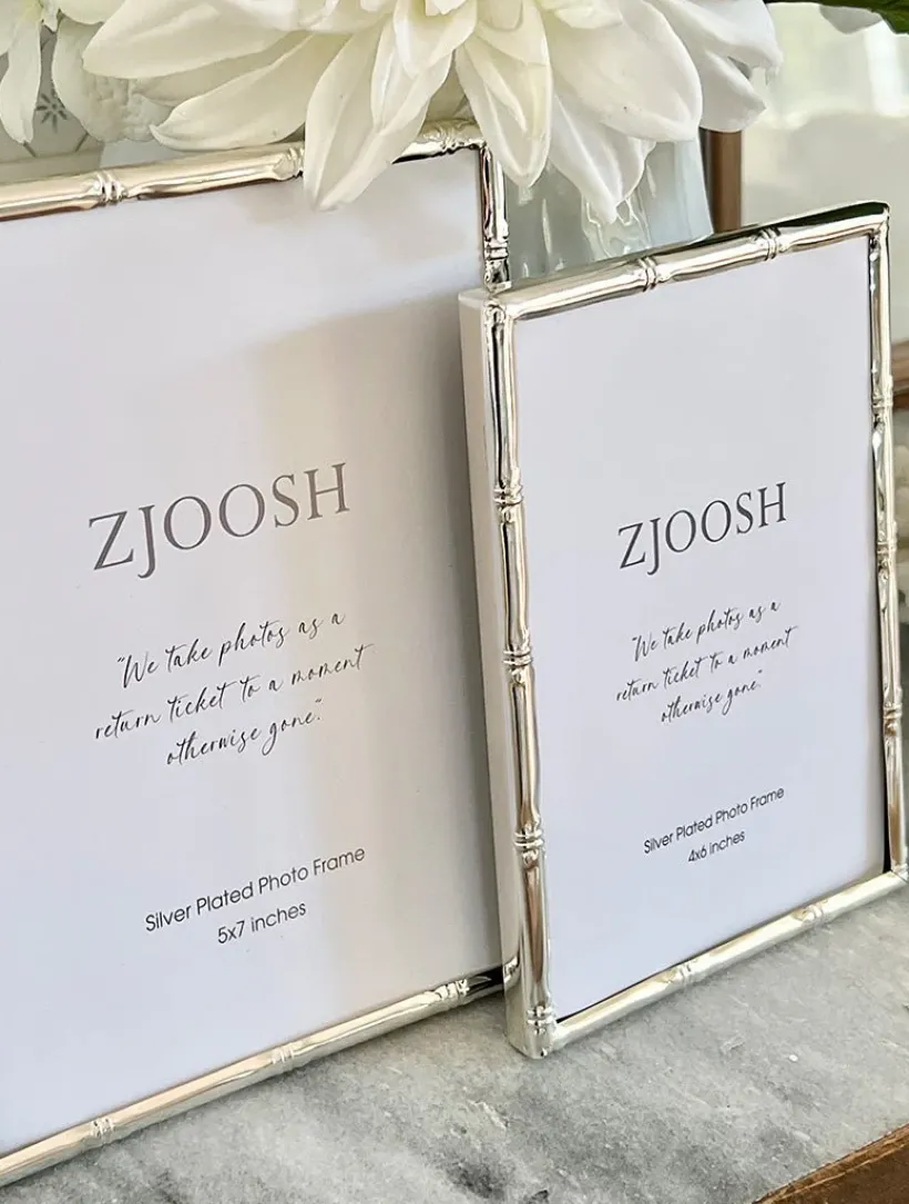 Photo Frames*Zjoosh Colonial Bamboo Photo Frame 4x6 Silver
