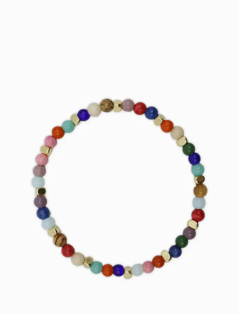 Bangles And Bracelets*Zjoosh Colourful Stone Stretch Bracelet