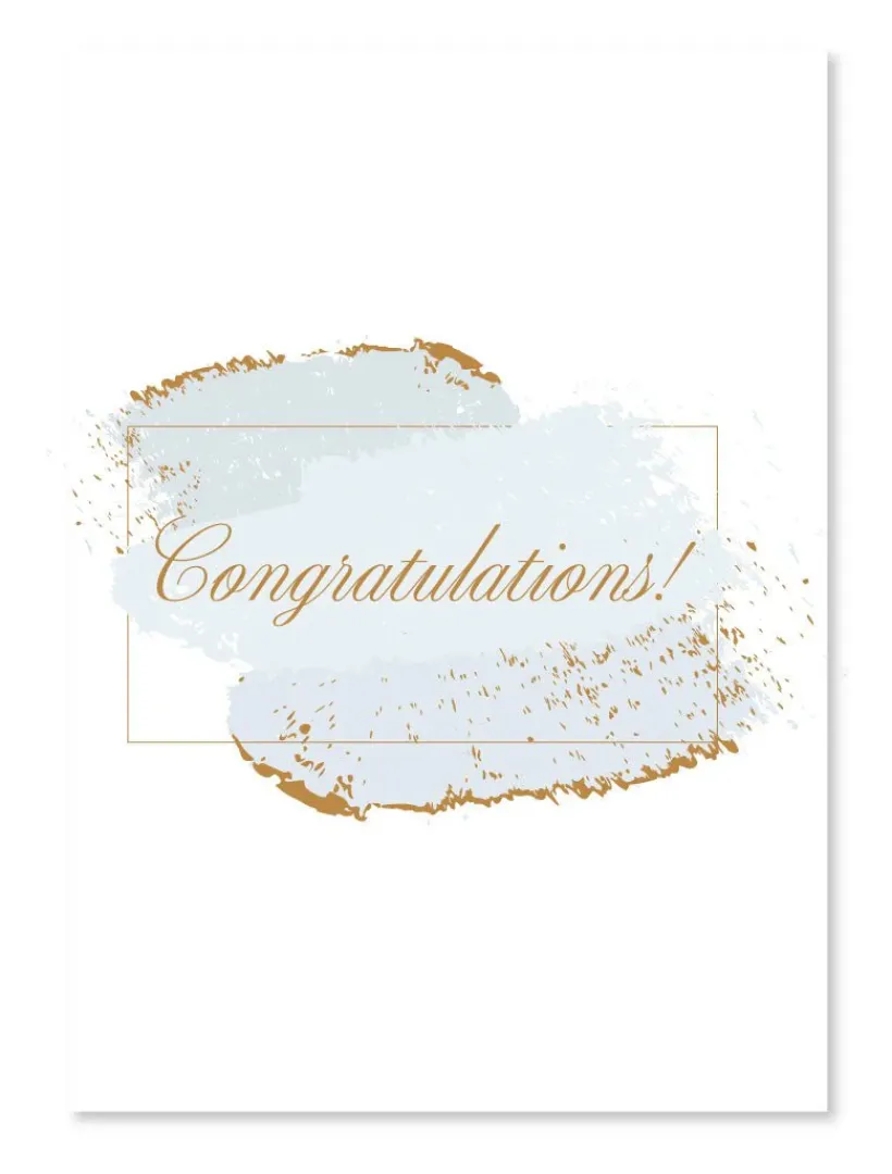 Stationery*Zjoosh Congratulations Blue Brush Card