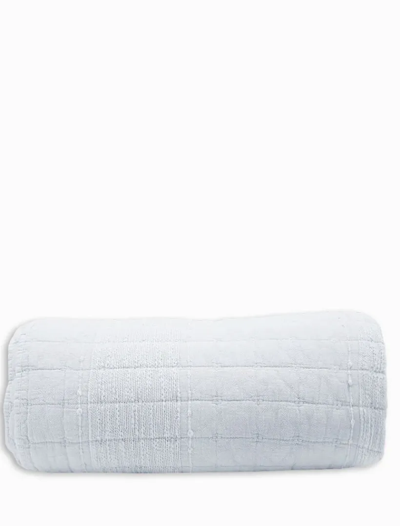Blankets And Throws*Zjoosh Cotton Quilted Throw Blue