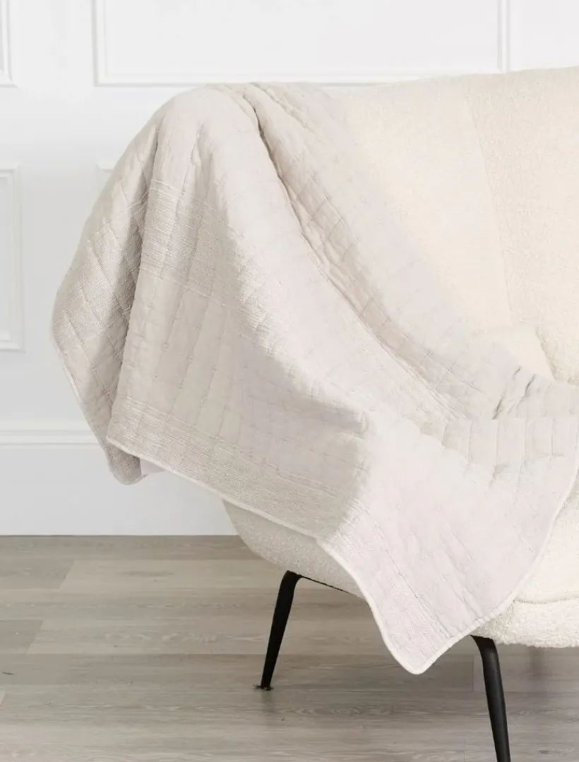 Blankets And Throws*Zjoosh Cotton Quilted Throw Natural