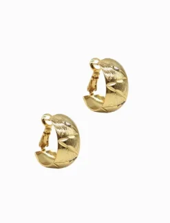 Earrings|Gold Jewellery*Zjoosh Cushion Hoops Gold