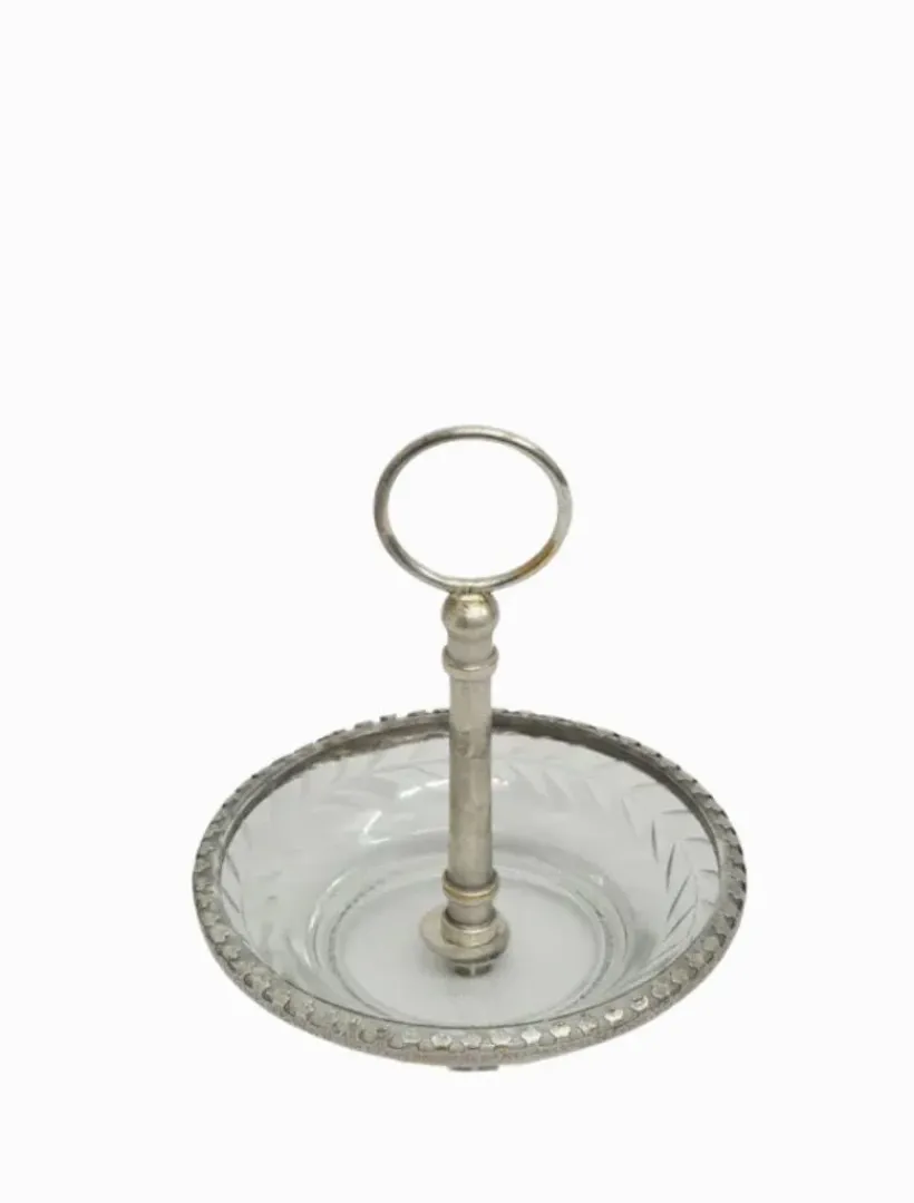 Jewellery Storage|Jewellery And Trinket Boxes*3rd Party Other Cut Glass Ring Dish with Handle