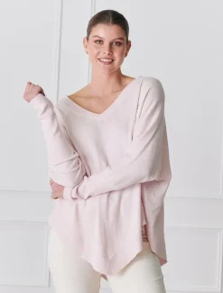 Knits And Jumpers*Zjoosh Dahlia Cotton Cashmere Jumper Pink