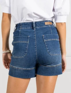 Shorts|Pants*Zjoosh Daisy Denim Short - FINAL SALE Indigo