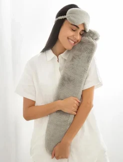 Heat Packs And Hot Water Bottles|Sleep Accessories*3rd Party Other Deluxe Long Hot Water Bottle Grey