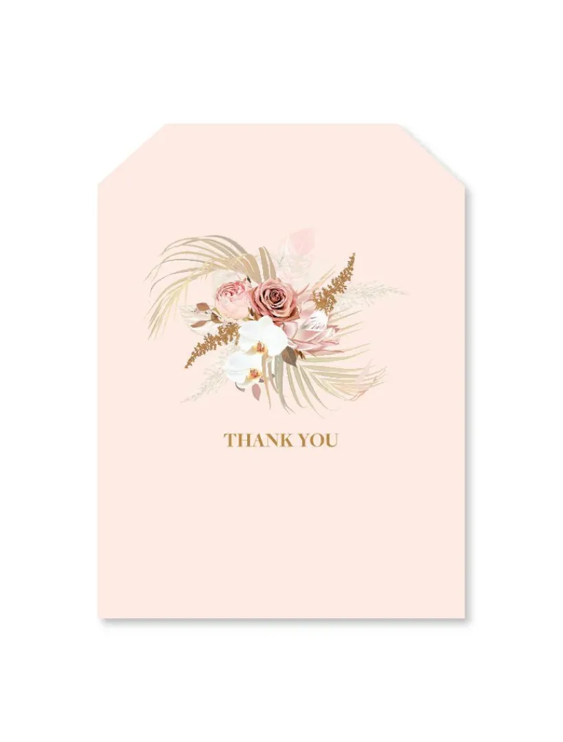 Stationery*Zjoosh Dry Flower Thank You Tag