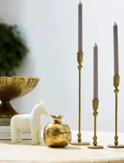 Tea Lights & Candle Holders*3rd Party Other Eddie Gold Candleholder Small