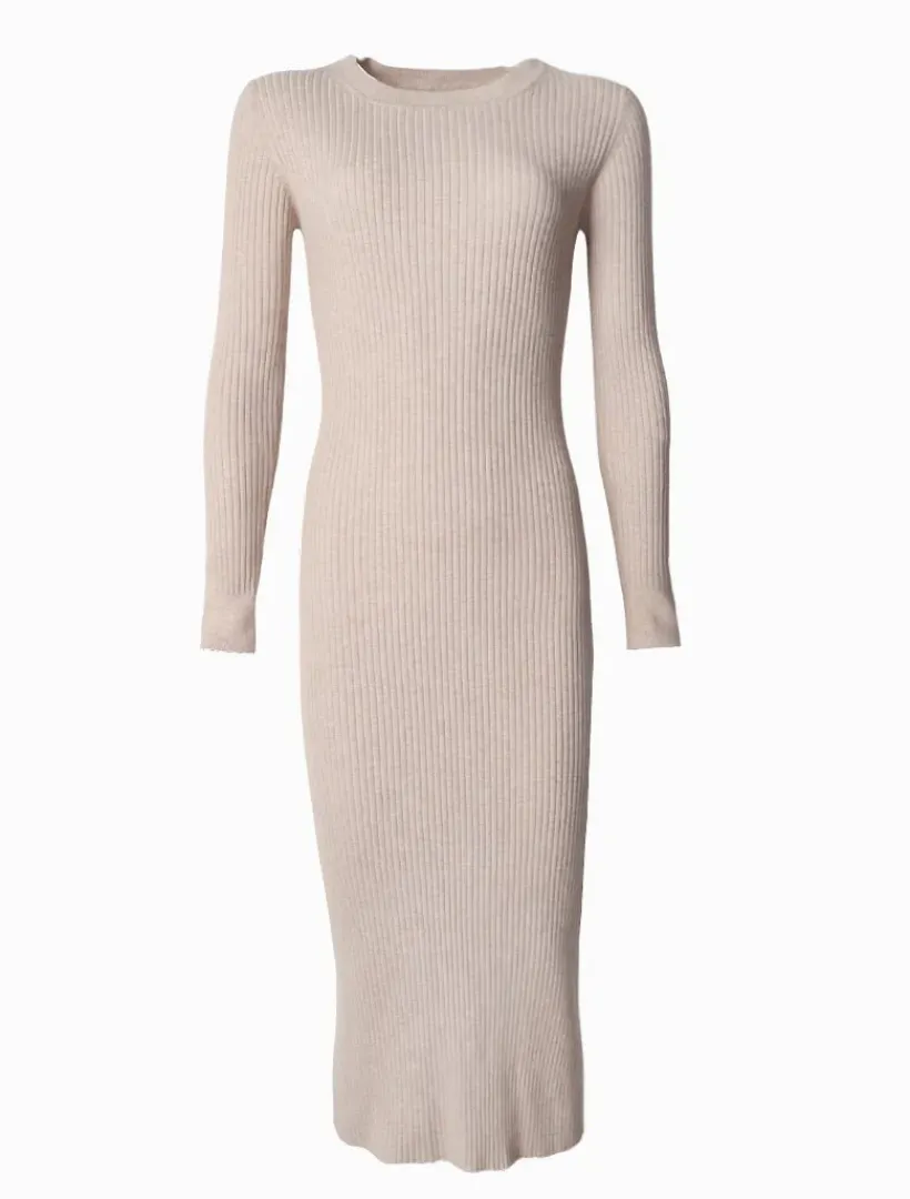 Dresses*Zjoosh Eden Rib Knit Dress Oatmeal