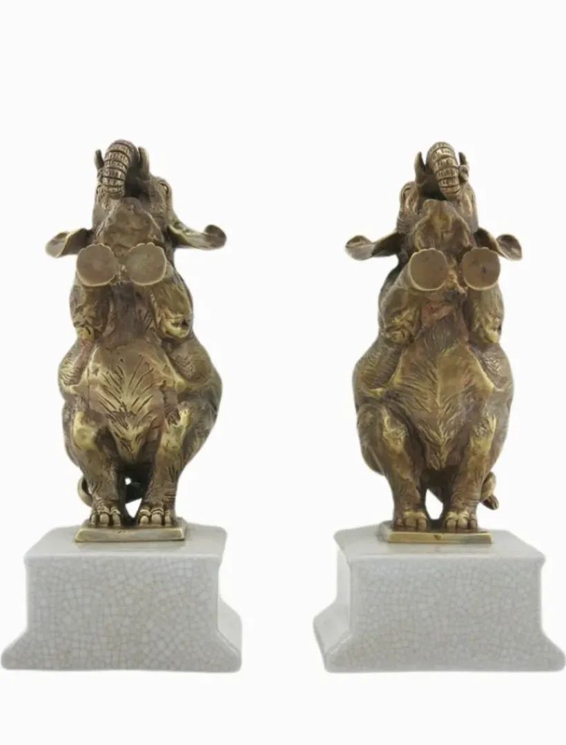 Home Ornaments|Ceramics*Zjoosh Elephant Bookends