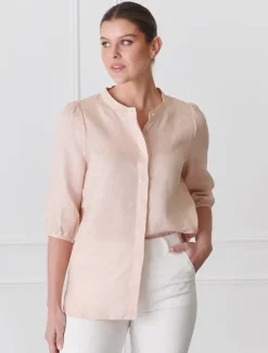 Shirts And Tops*Zjoosh Evie Linen Shirt - FINAL SALE Cantelope
