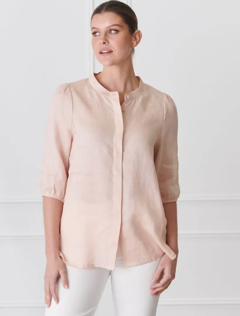 Shirts And Tops*Zjoosh Evie Linen Shirt - FINAL SALE Cantelope
