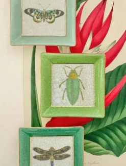 Ceramics*3rd Party Other Exotico Wall Plate Buprestis Green