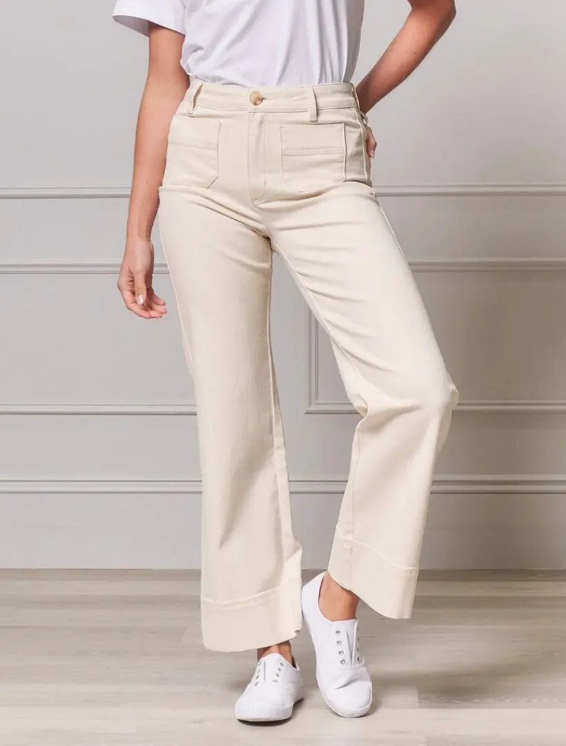 Pants*Zjoosh Farrah Denim Jean Bone