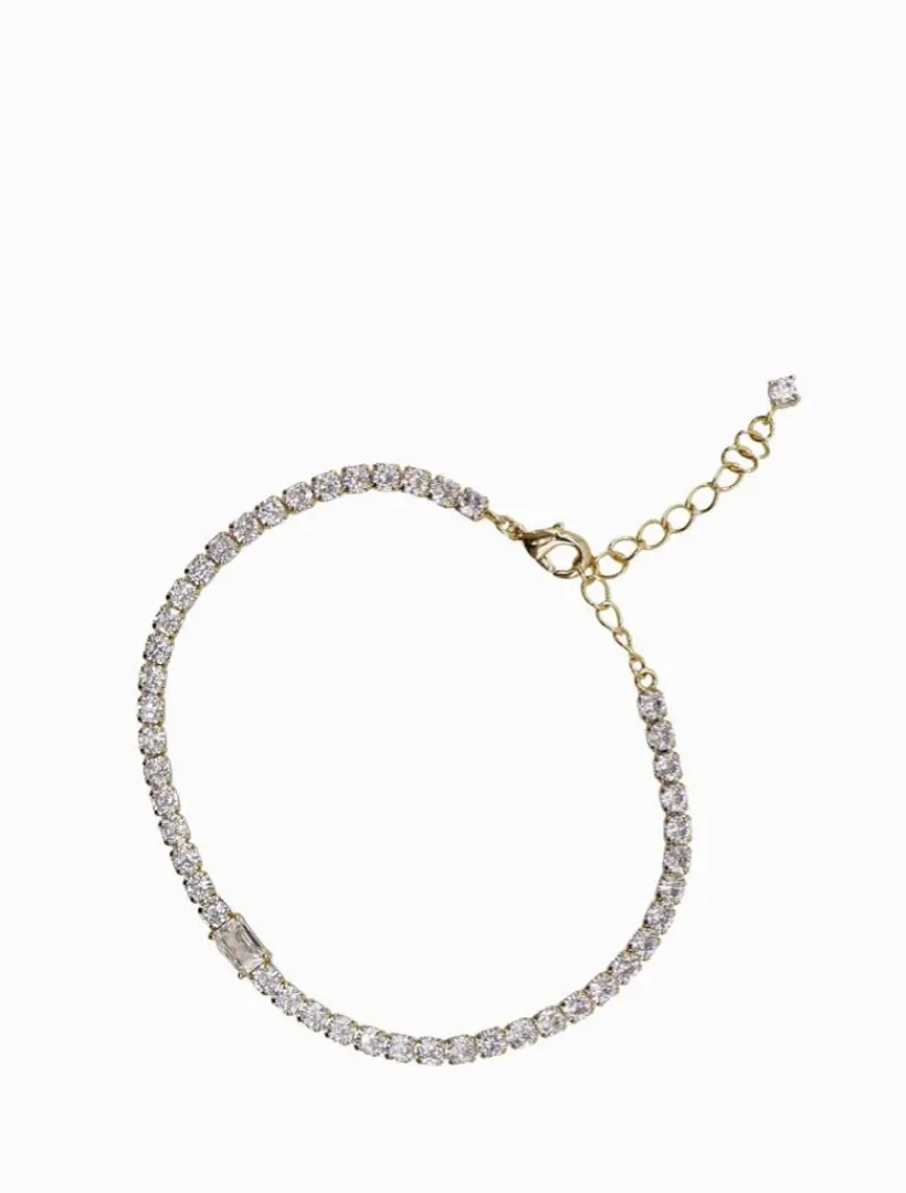 Bangles And Bracelets|Gold Jewellery*Zjoosh Fine Crystal Bracelet Gold