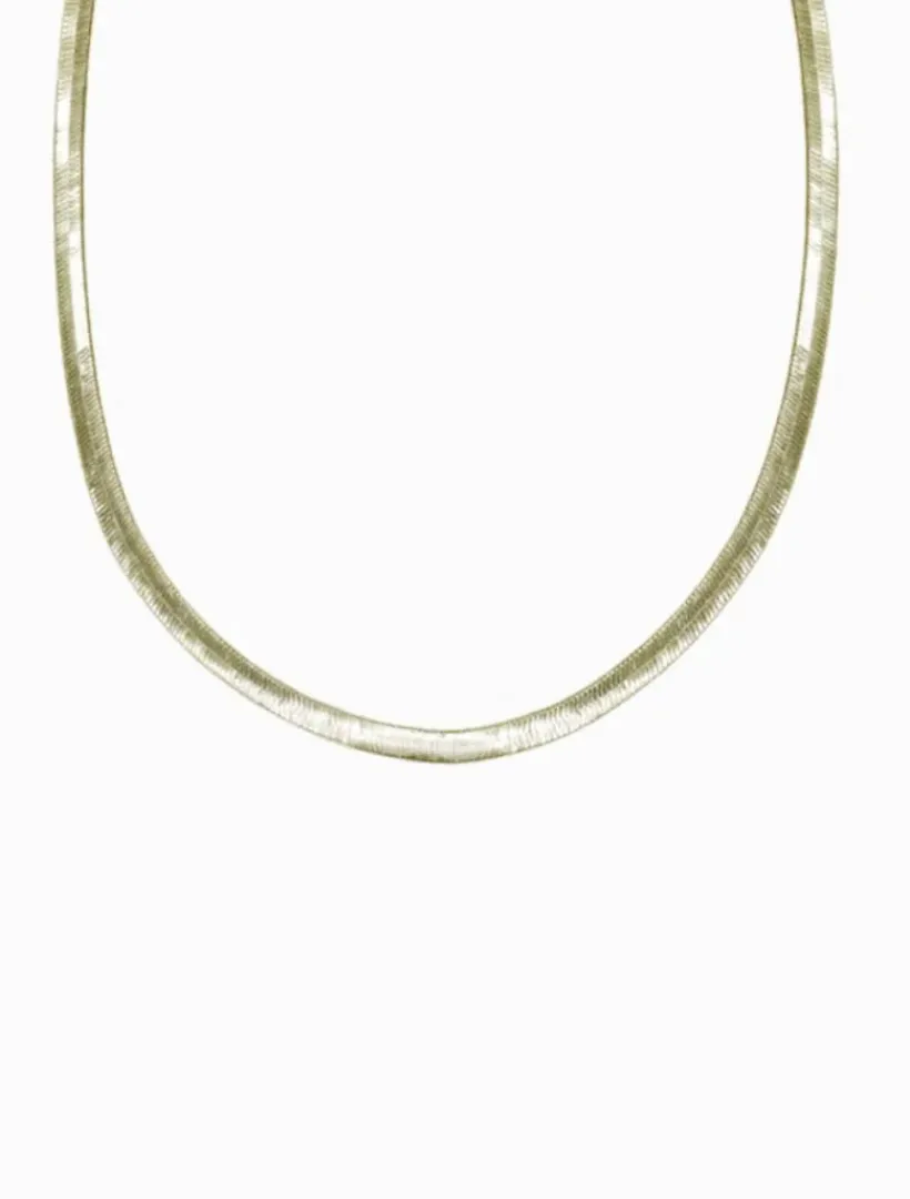 Necklaces|Gold Jewellery*Zjoosh Flat Snake Chain Medium Gold