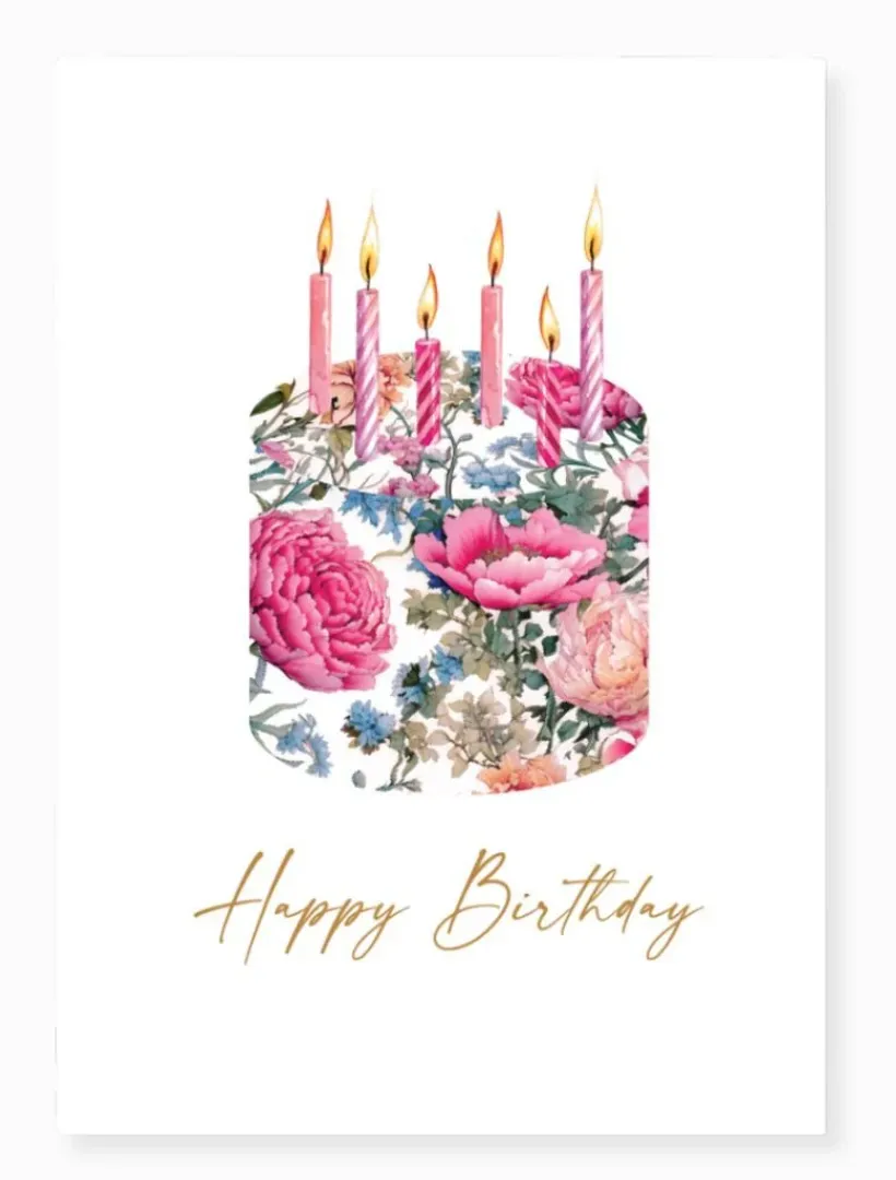 Stationery*Zjoosh Floral Cake Card