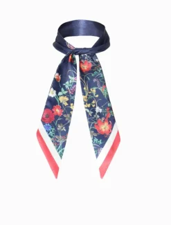 Fashion Scarves|Scarves*Zjoosh Floral Navy Narrow Scarf