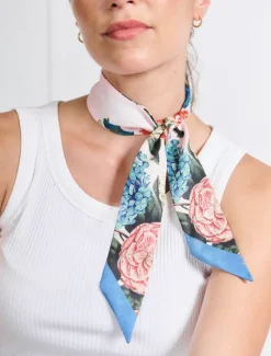 Fashion Scarves|Scarves*Zjoosh Floral Pink Narrow Scarf