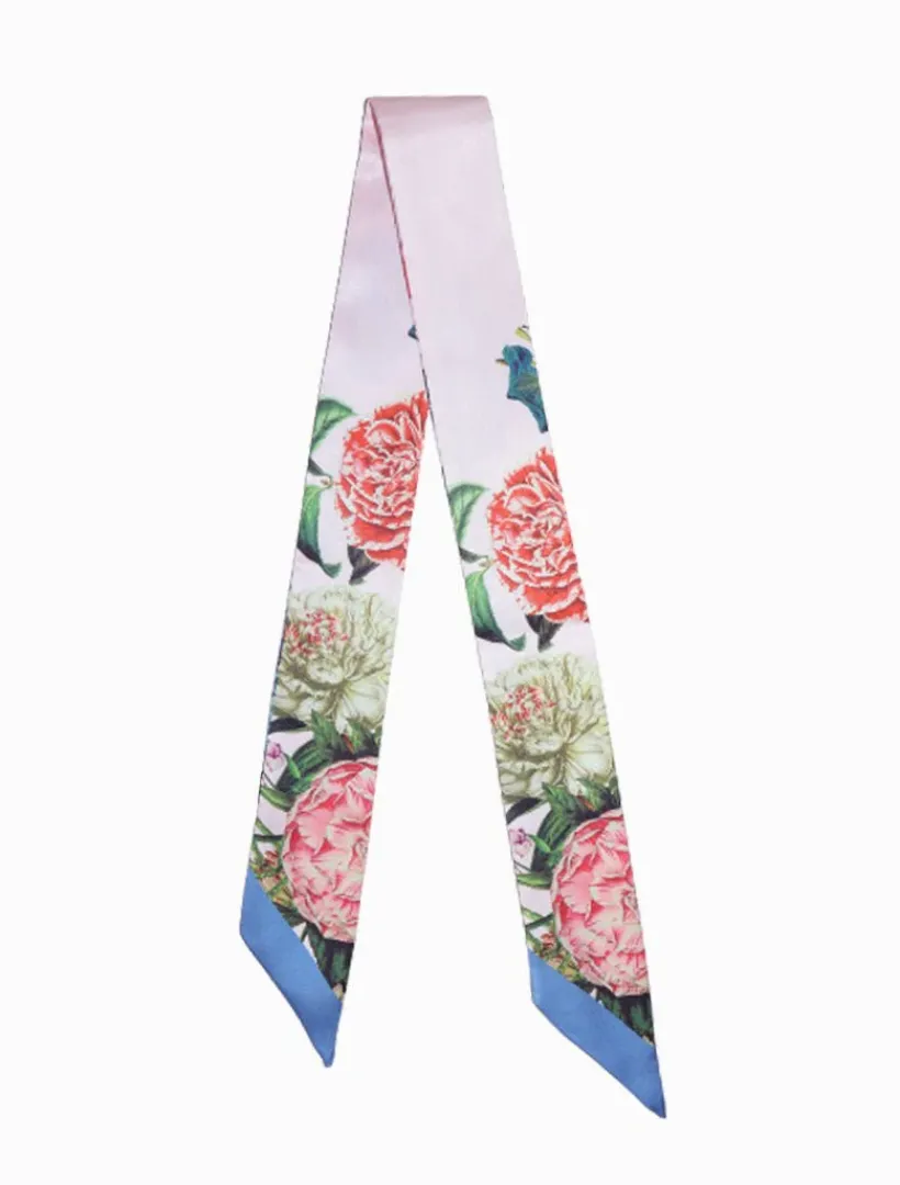 Fashion Scarves|Scarves*Zjoosh Floral Pink Narrow Scarf