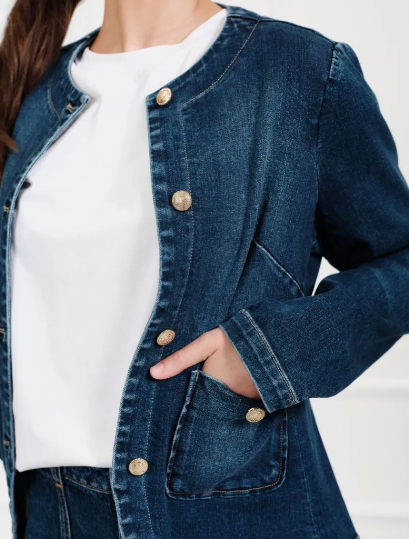 Jackets And Coats*Zjoosh Florence Denim Jacket Indigo