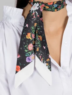 Fashion Scarves|Scarves*Zjoosh Flower Show Neck Scarf Black