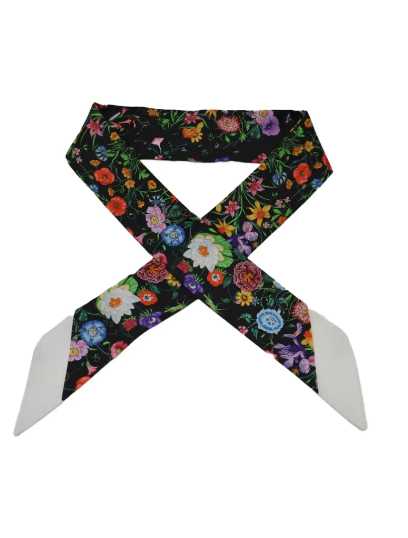 Fashion Scarves|Scarves*Zjoosh Flower Show Neck Scarf Black
