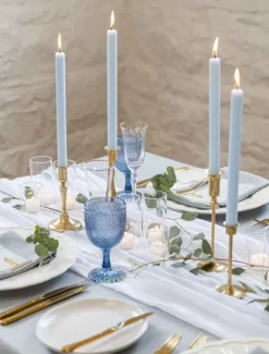 Unscented Candles*3rd Party Other French Blue 30cm Dinner Candle (Pack of 4)