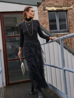 Shirts And Tops*Zjoosh Freya Frill Top Black