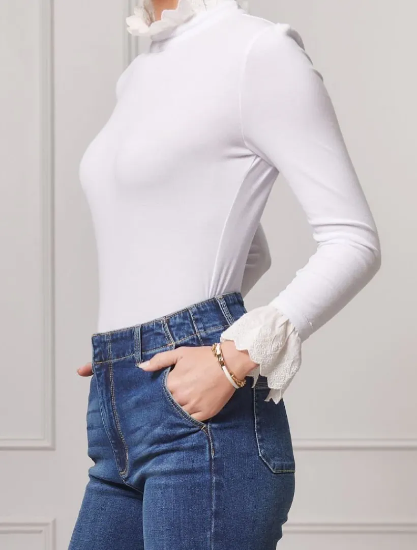 Shirts And Tops*Zjoosh Freya Frill Top White