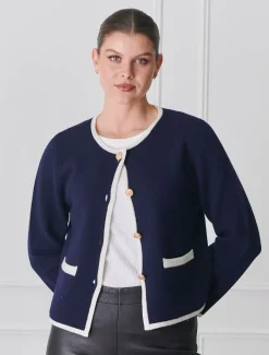 Jackets And Coats|Knits And Jumpers*Zjoosh Gabrielle Knit Jacket Navy