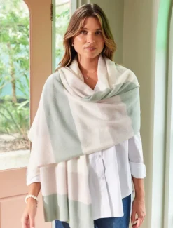 Cashmere Scarves|Scarves*Zjoosh Gelato Striped Scarf Sage