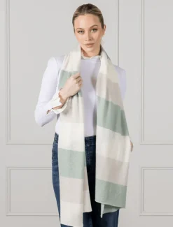 Cashmere Scarves|Scarves*Zjoosh Gelato Striped Scarf Sage