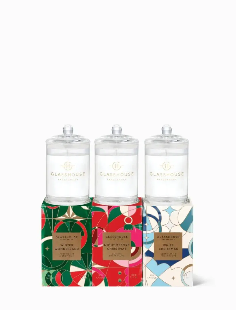 Scented Candles|Glasshouse Fragrances*Glasshouse Christmas Candle Trio - FINAL SALE
