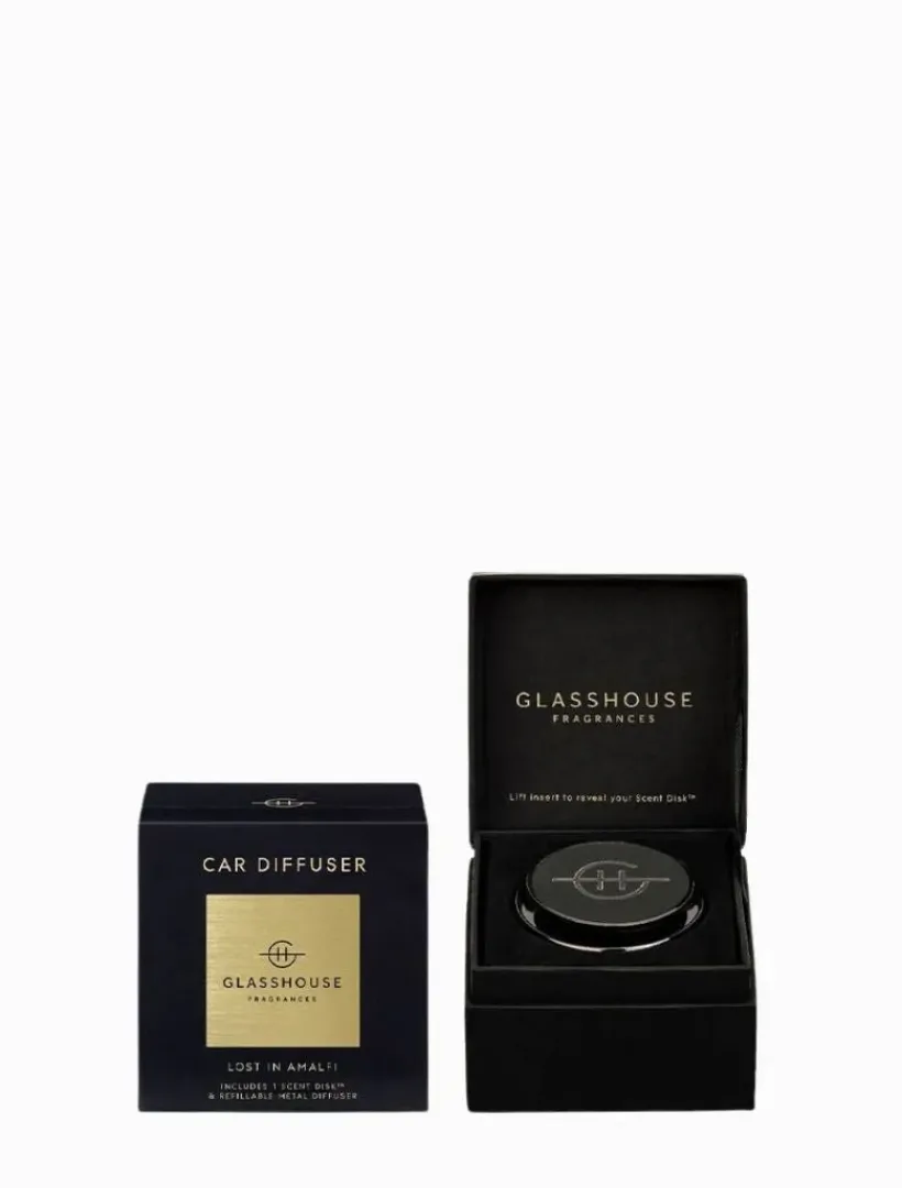 Car Diffusers|Diffusers*Glasshouse Fragrances Black Car Diffuser Lost in Amalfi