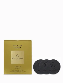 Car Diffusers|Diffusers*Glasshouse Fragrances Kyoto In Bloom Car Diffuser Replacement Disks (3pk) - FINAL SALE