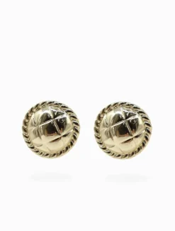 Clip-On Earrings|Earrings*Zjoosh Gold Cushions Clip Ons