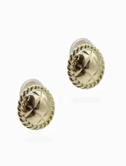 Clip-On Earrings|Earrings*Zjoosh Gold Cushions Clip Ons
