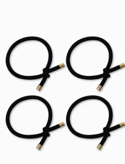 Hats & Hair Accessories*Zjoosh Gold Tip Hair Ties Pack of 4 Black