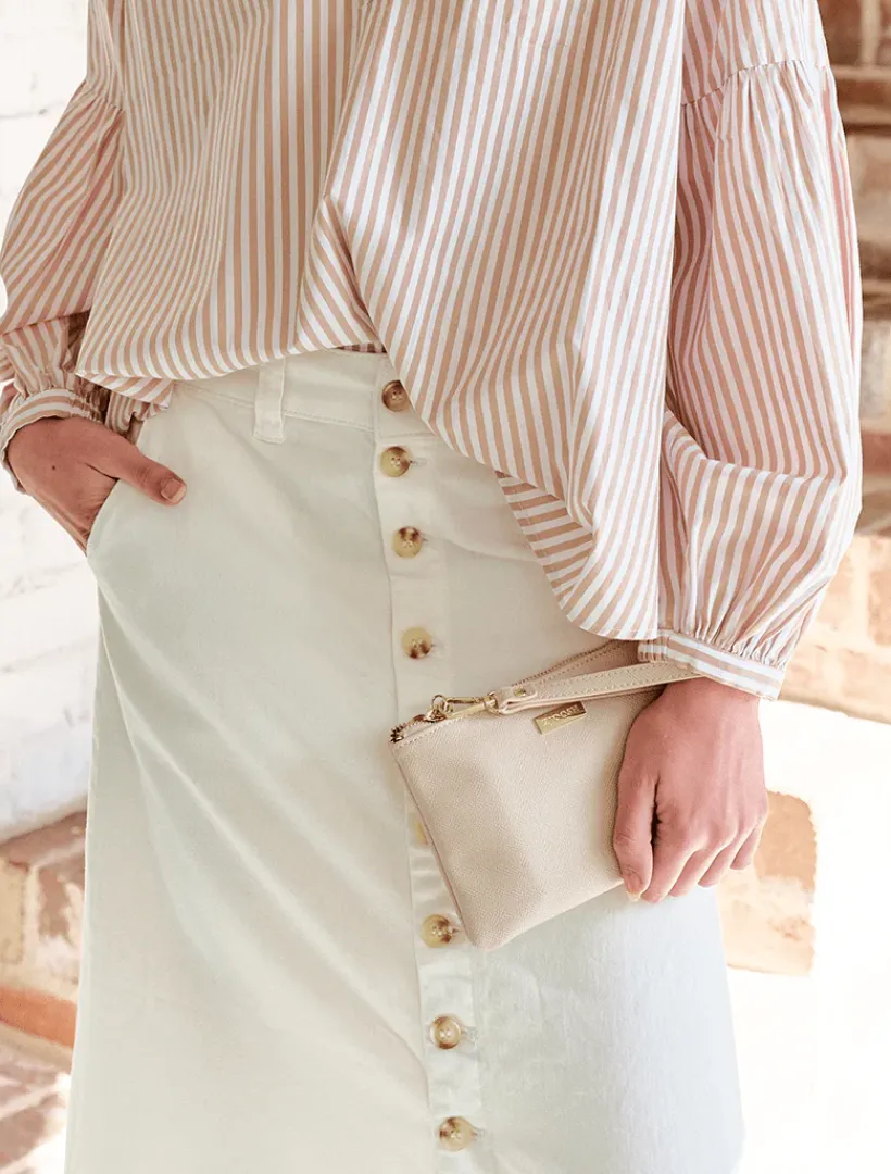 Skirts*Zjoosh Goldie Denim Skirt White