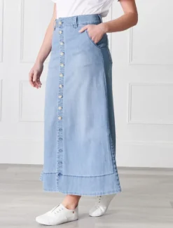 Skirts*Zjoosh Goldie Summer Wash Denim Skirt