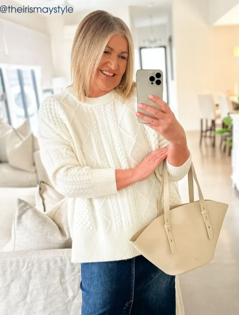 Knits And Jumpers*Zjoosh Guernsey Knit Jumper Ivory
