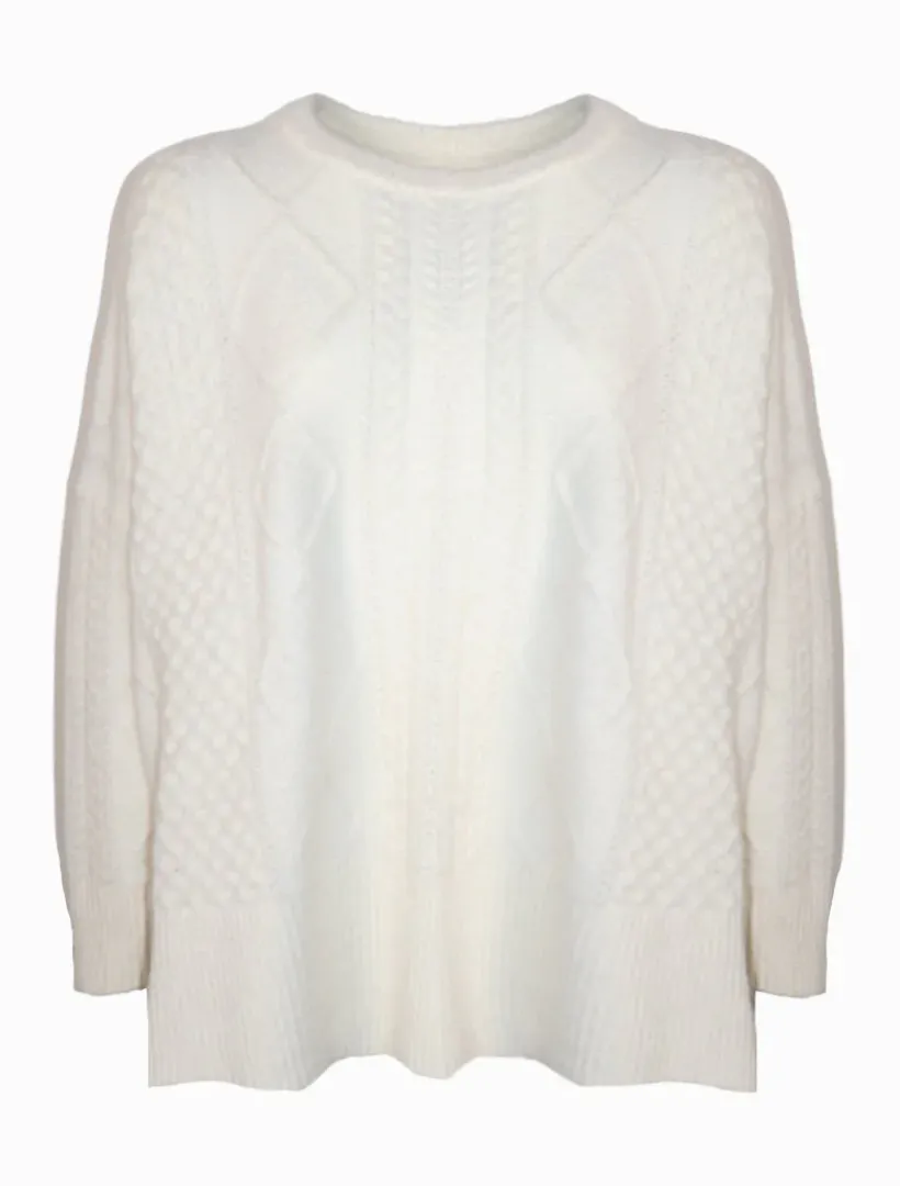 Knits And Jumpers*Zjoosh Guernsey Knit Jumper Ivory