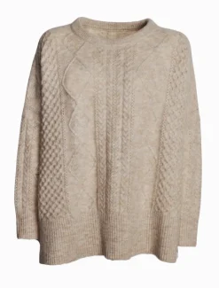 Knits And Jumpers*Zjoosh Guernsey Knit Jumper Oatmeal