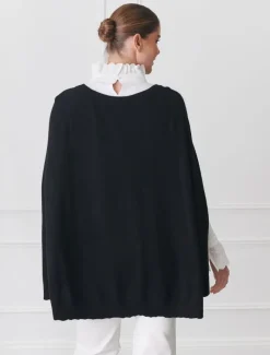 Knits And Jumpers*Zjoosh Gwyneth Cape Black