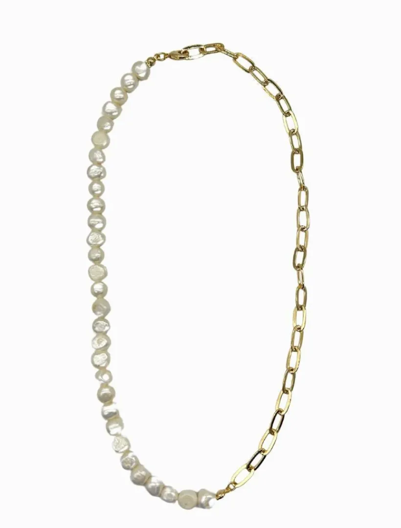 Pearl Jewellery|Necklaces*Zjoosh Half Pearl Necklace
