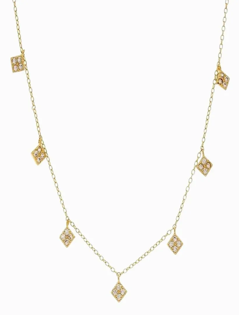 Necklaces|Gold Jewellery*Sybella Hanging Cubic Zirconia Diamonds Necklace Gold